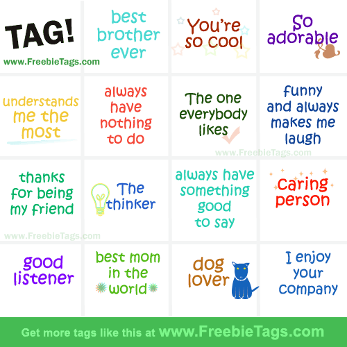 Tag friends, family members, and people you like on facebook