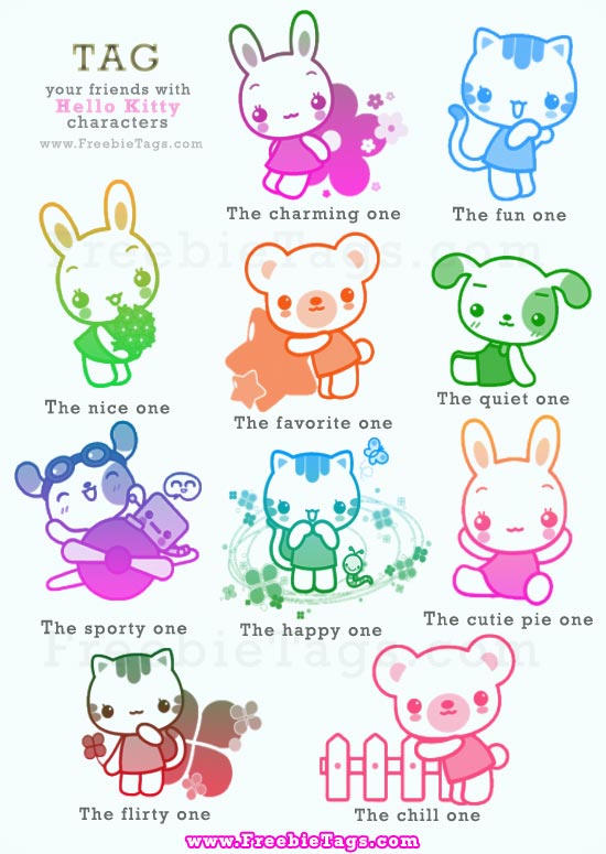 Tag friends with hello kitty anime